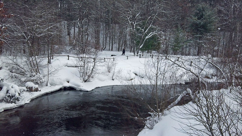crossing back over the silver creek bridge