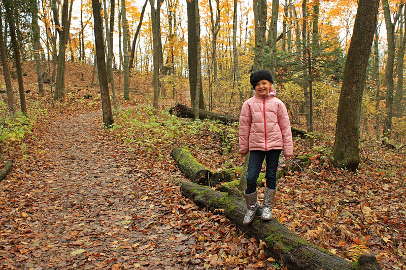 reese on the empire bluff trail