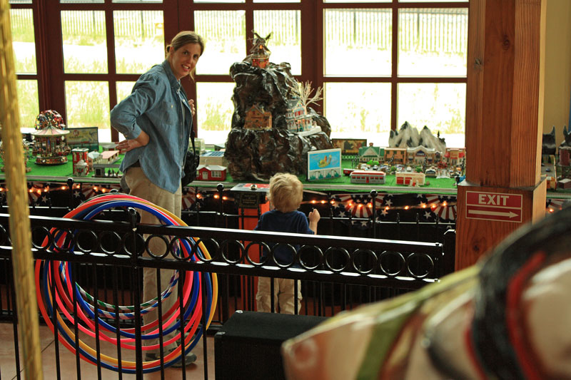 train by carousel 